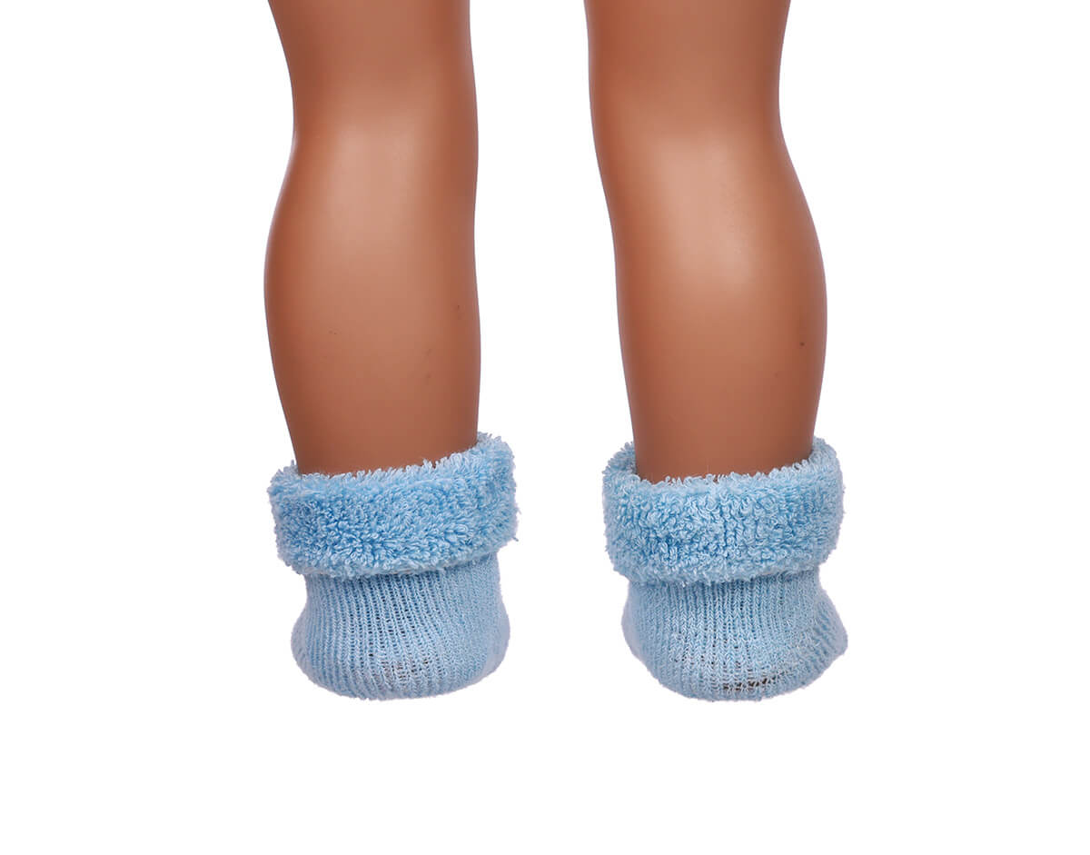 blue doll socks for 18inch doll