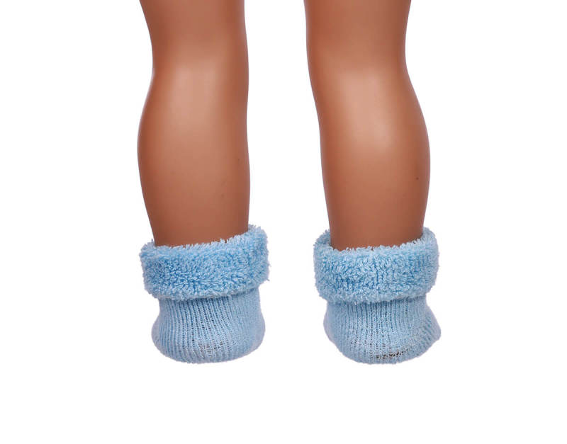 blue doll socks for 18inch doll