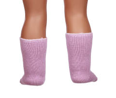 purple doll socks for 18inch doll