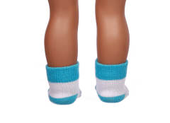 blue doll socks for 18inch doll