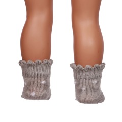 brown doll socks for 18inch doll