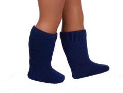 blue doll socks for 18inch doll