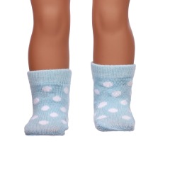 blue doll socks for 18inch doll