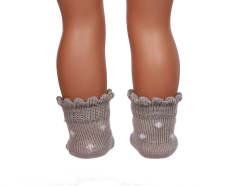 gray doll socks for 18inch doll
