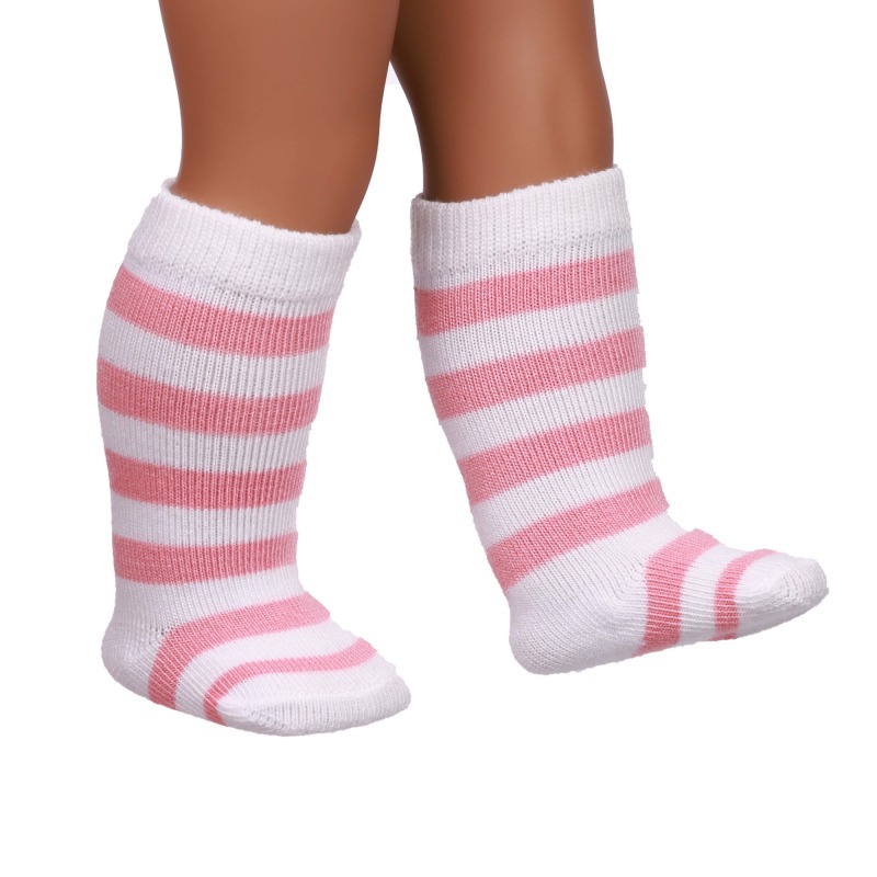 pink doll socks for 18inch doll
