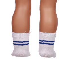 blue doll socks for 18inch doll