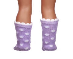 purple doll socks for 18inch doll