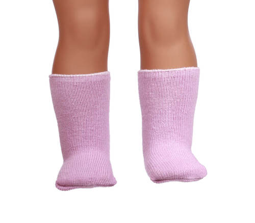 purple doll socks for 18inch doll