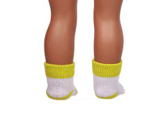 yellow doll socks for 18inch doll