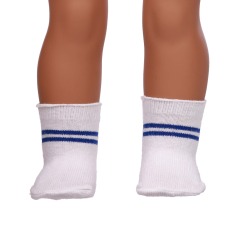 blue doll socks for 18inch doll