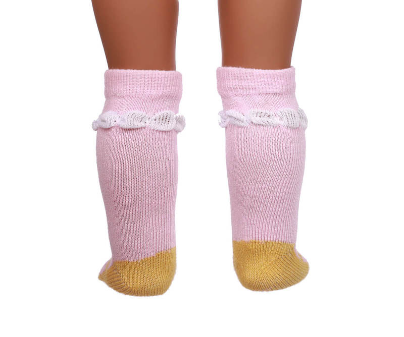 pink doll socks for 18inch doll