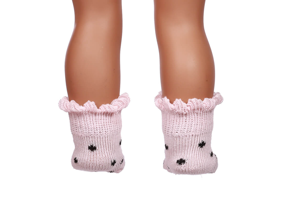 pink doll socks for 18inch doll