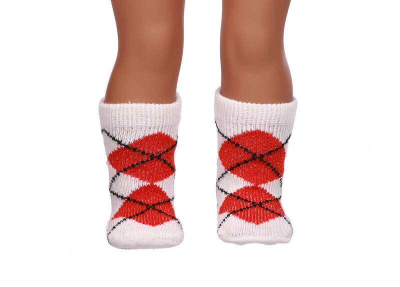 red doll socks for 18inch doll