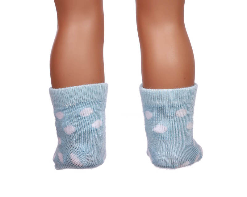 blue doll socks for 18inch doll