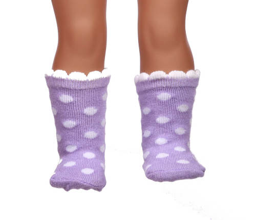 purple doll socks for 18inch doll