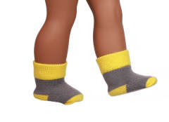 yellow doll socks for 18inch doll