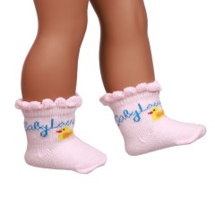 Pink doll socks for 18inch doll
