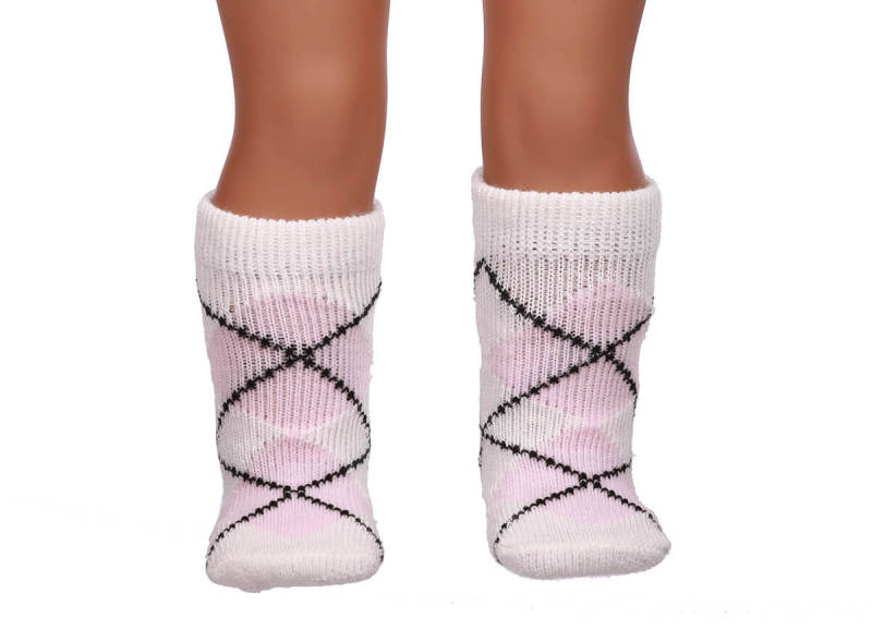 pink doll socks for 18inch doll