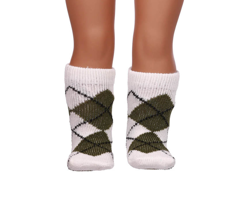 purple doll socks for 18inch doll