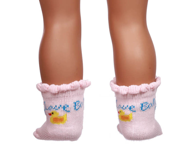 pink doll socks for 18inch doll