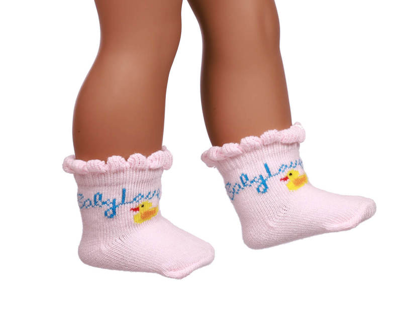 pink doll socks for 18inch doll