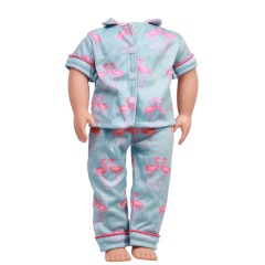 american doll clothing blue polyester fabric