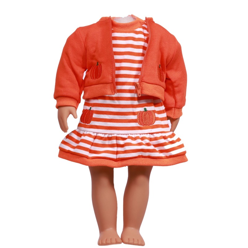 american doll clothing orange polyester fabric