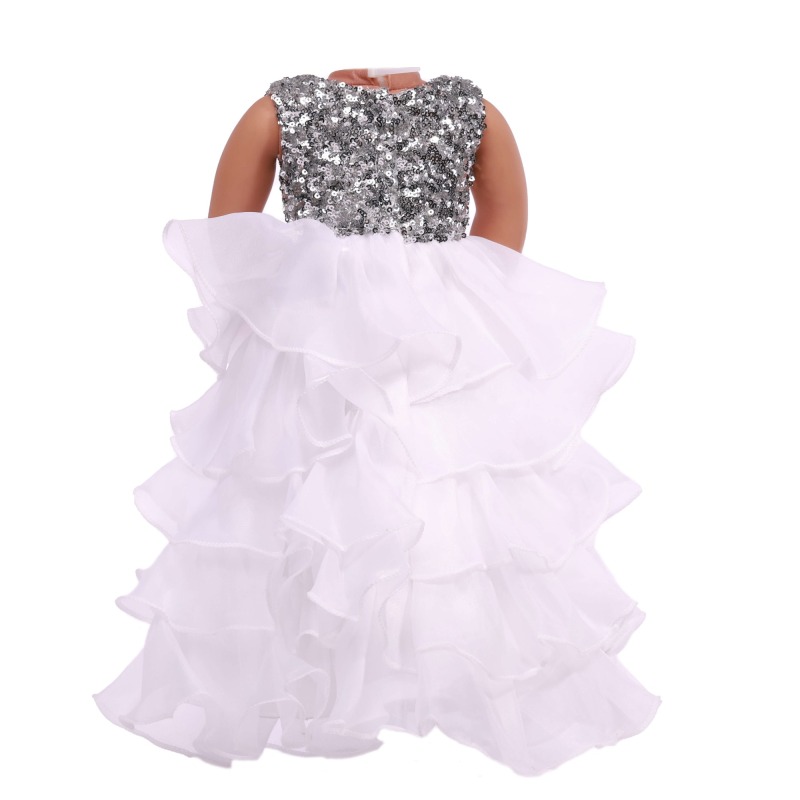 american doll clothing silver polyester fabric