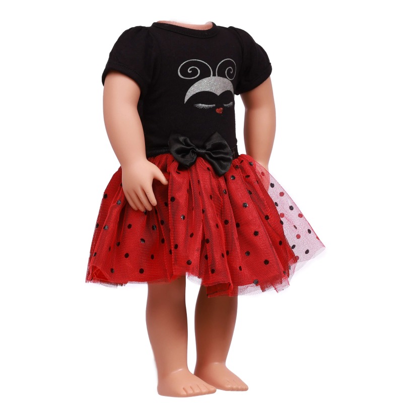 american doll clothing red polyester fabric