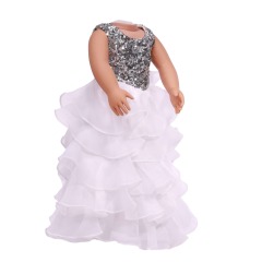 american doll clothing silver polyester fabric