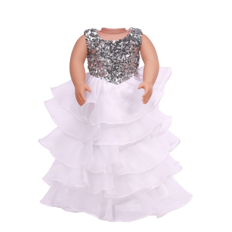 american doll clothing silver polyester fabric