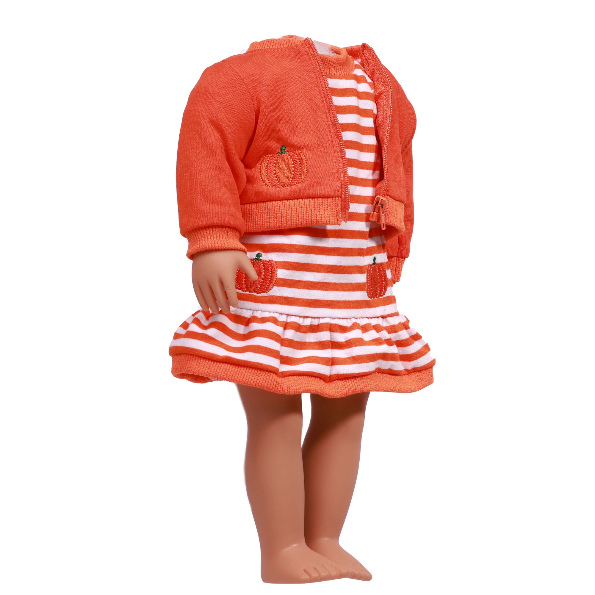 american doll clothing orange polyester fabric