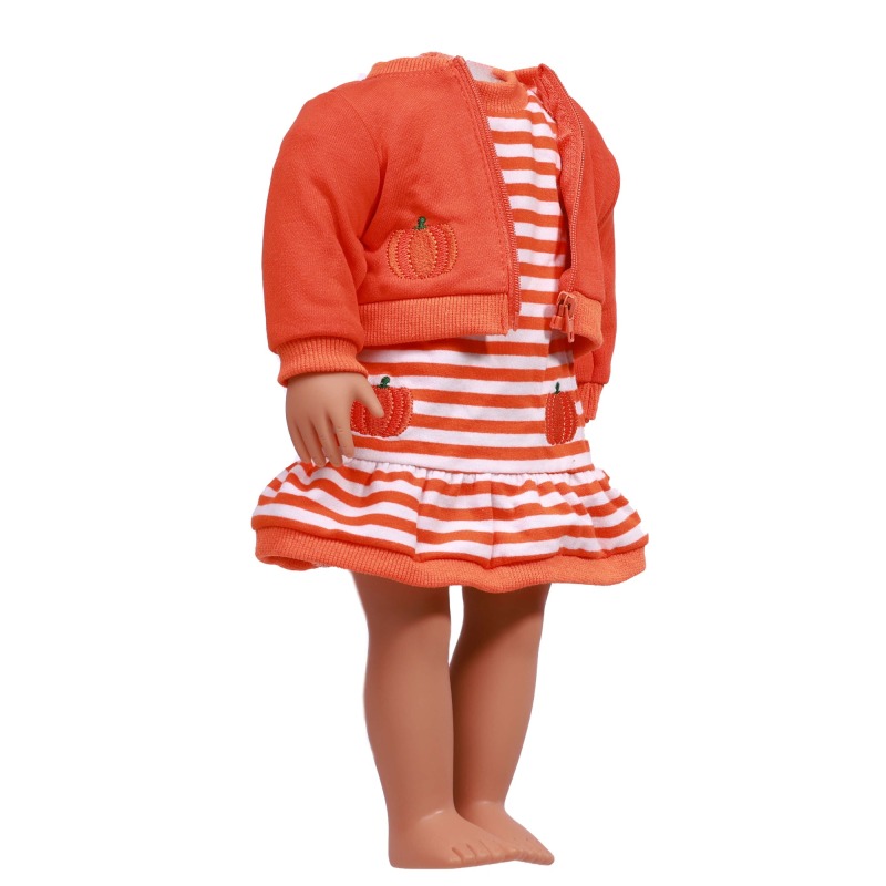 american doll clothing orange polyester fabric