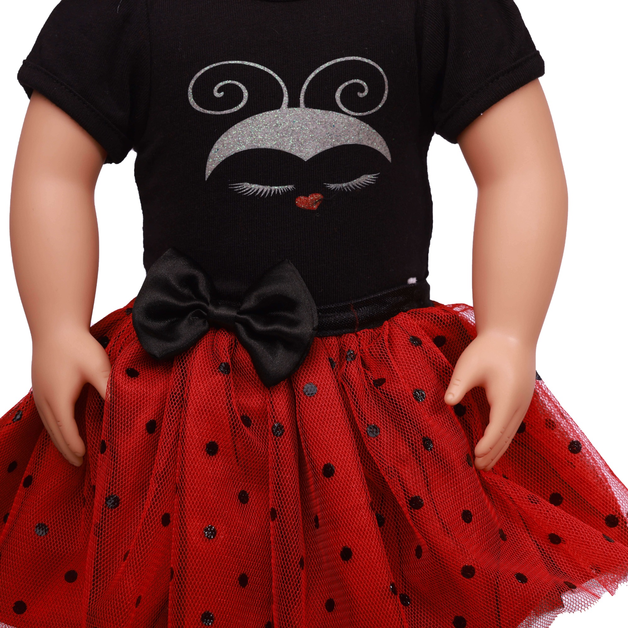 american doll clothing red polyester fabric