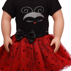 american doll clothing red polyester fabric
