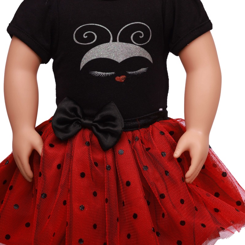 american doll clothing red polyester fabric
