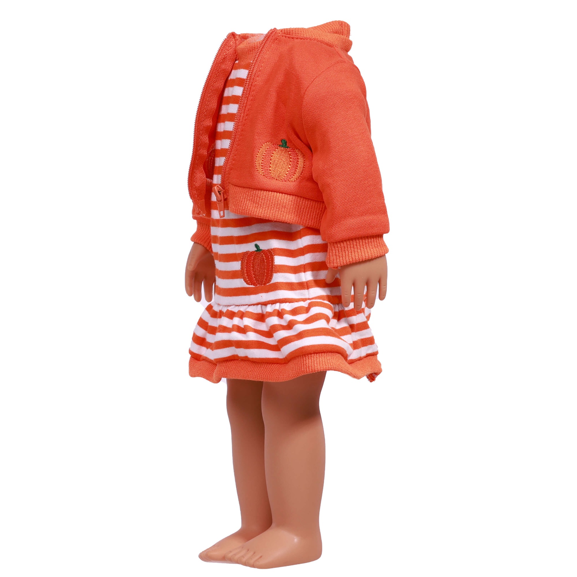 american doll clothing orange polyester fabric