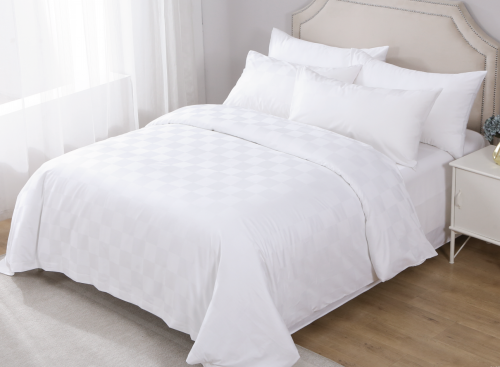 Square Grid Jacquard Bedings
