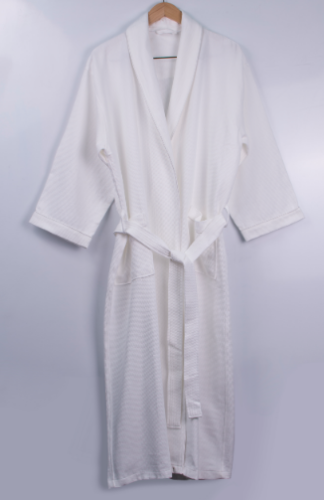 Shawl collar bathrobe-waffle