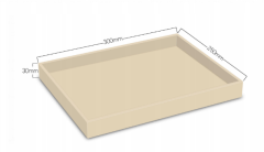Tray for Water Glass, Towel and Hairdryer