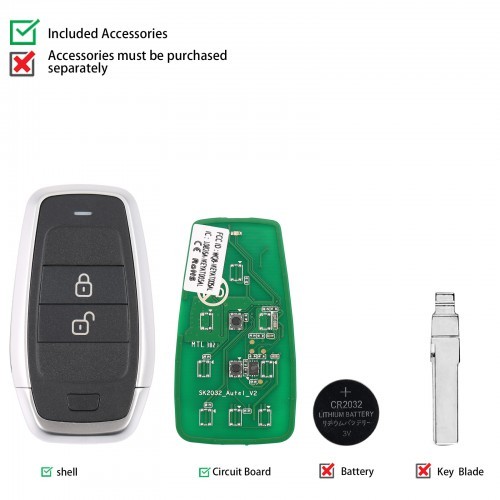 Autel AT002AL Independent Universal Smart Remote Key 2 Buttons