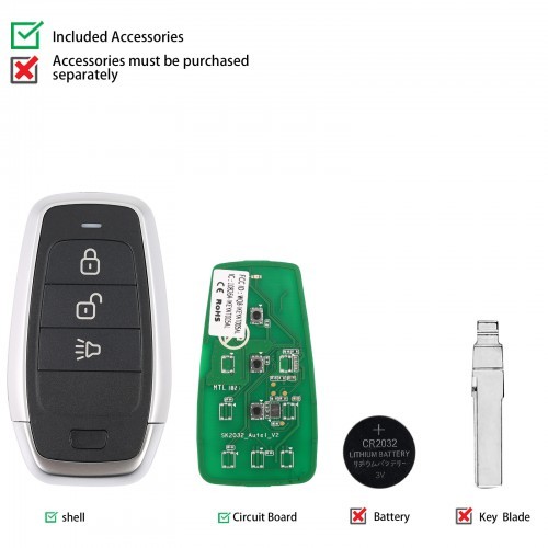 Autel AT003AL Independent Universal Smart Remote Key 3 Buttons