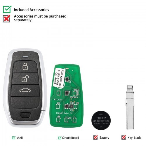 Autel AT003BL Independent Universal Smart Remote Key 3 Buttons