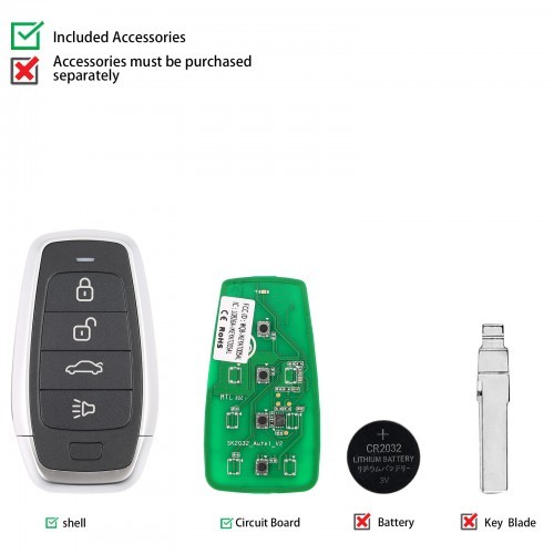 Autel AT004CL Independent Universal Smart Remote Key 4 Buttons