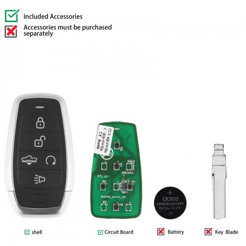 Autel AT005AL Independent Universal Smart Remote Key 5 Buttons