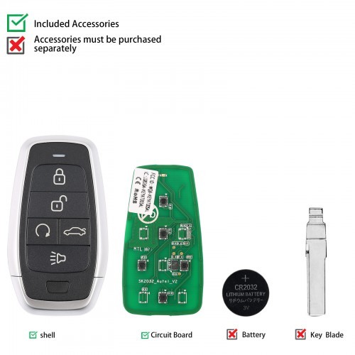Autel AT005BL Independent Universal Smart Remote Key 5 Buttons