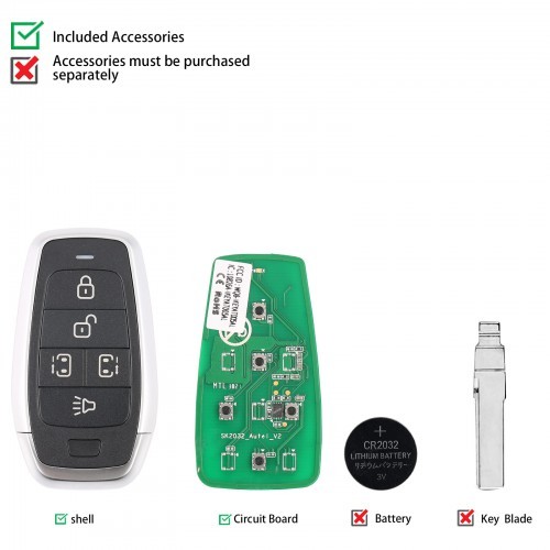 Autel AT005CL Independent Universal Smart Remote Key 5 Buttons