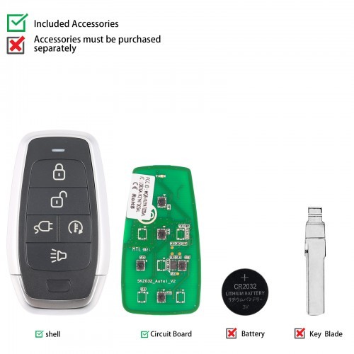 Autel AT005DL Independent Universal Smart Remote Key 5 Buttons