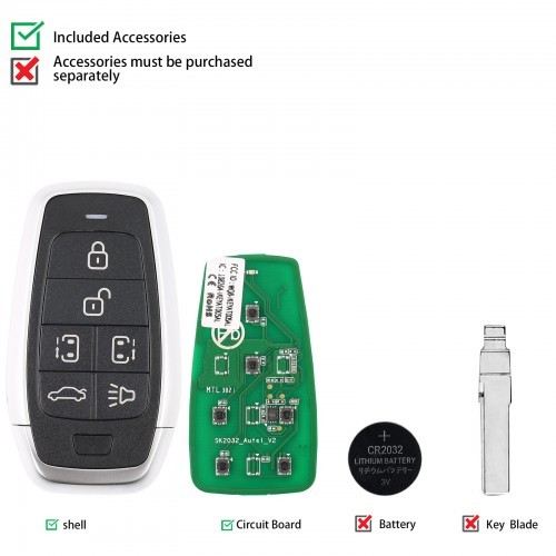 Autel AT006BL Independent Universal Smart Remote Key 6 Buttons