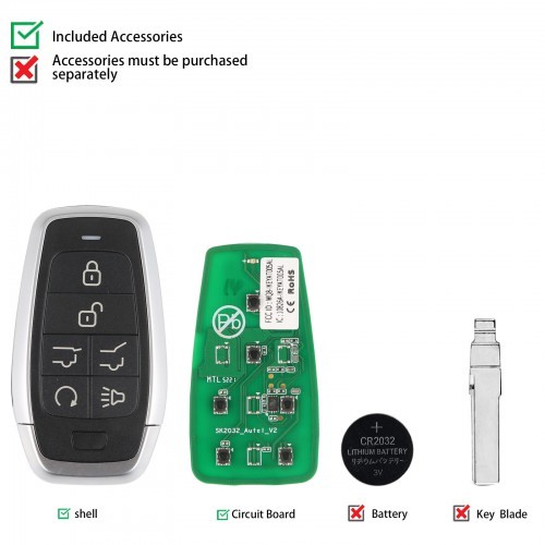 Autel AT006EL Independent Universal Smart Remote Key 6 Buttons